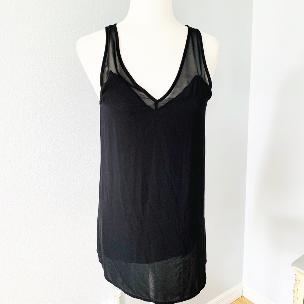 Everly Black Tunic Tank Top Blouse Sz Small